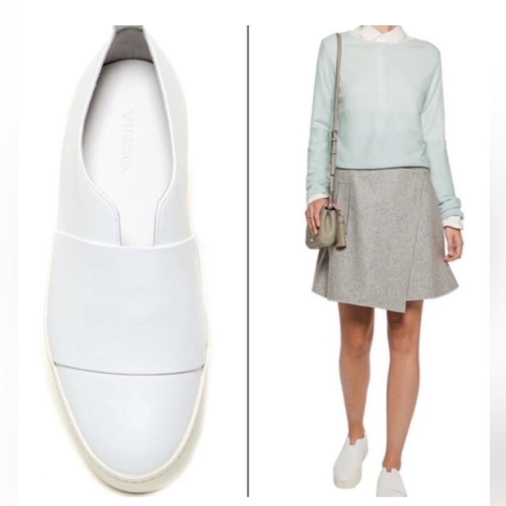Vince Wallace Leather Platform Skate Sneakers
